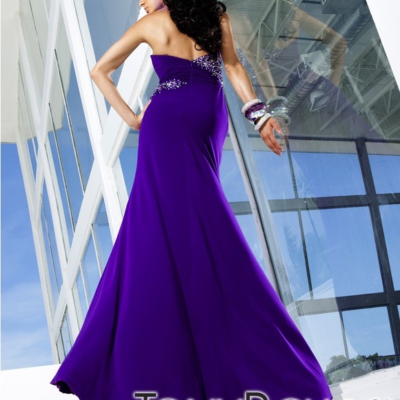 TONY BOWLS EVENING GOWN SIZE 12 BUT altered to fix like 6 - Picture 3 of 14